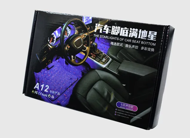 Car interior modification colorful sound control led decorative atmosphere lamp