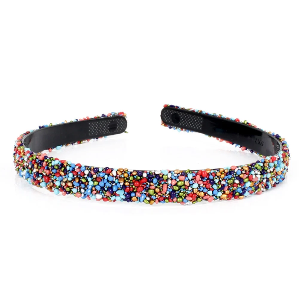 Semicircle Retro Colored Diamond Headband