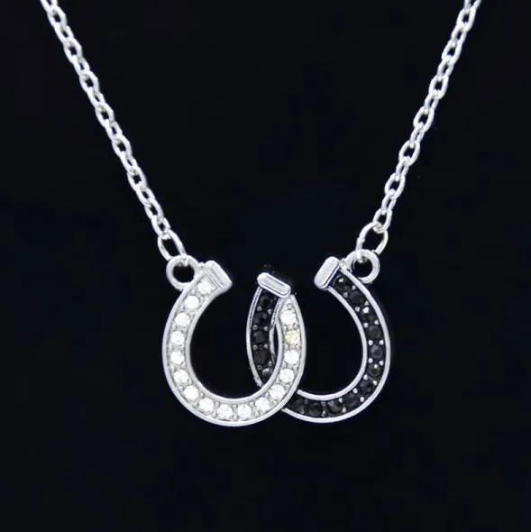 CTFFNIKPJM121 Double Horseshoe Pendant Necklace