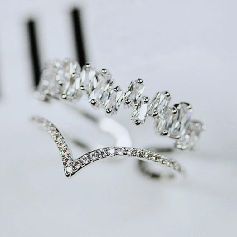 Double-layer zircon micro-set ring