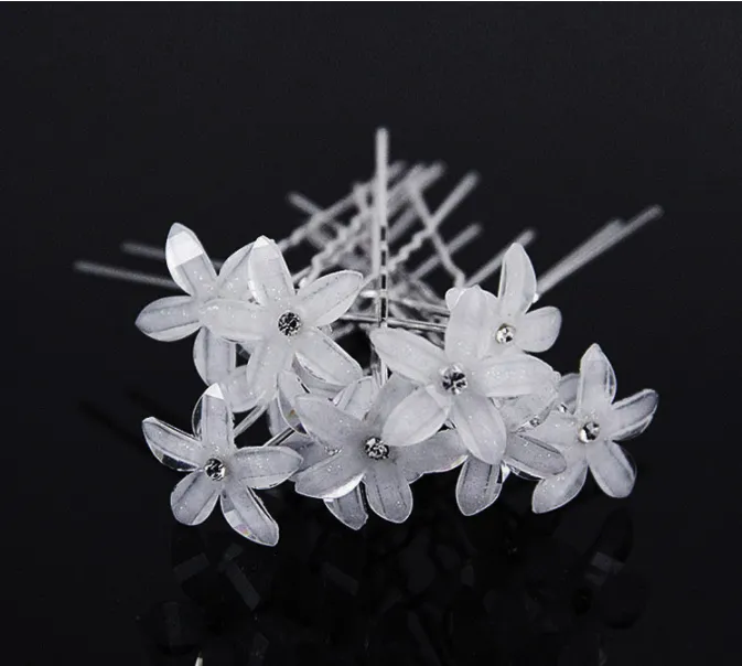 Acrylic five petal diamond flower fork