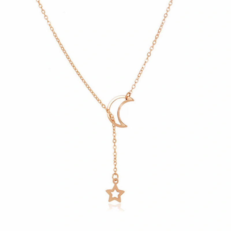 Simple Moon Star Necklace Clavicle Chain Short Necklace