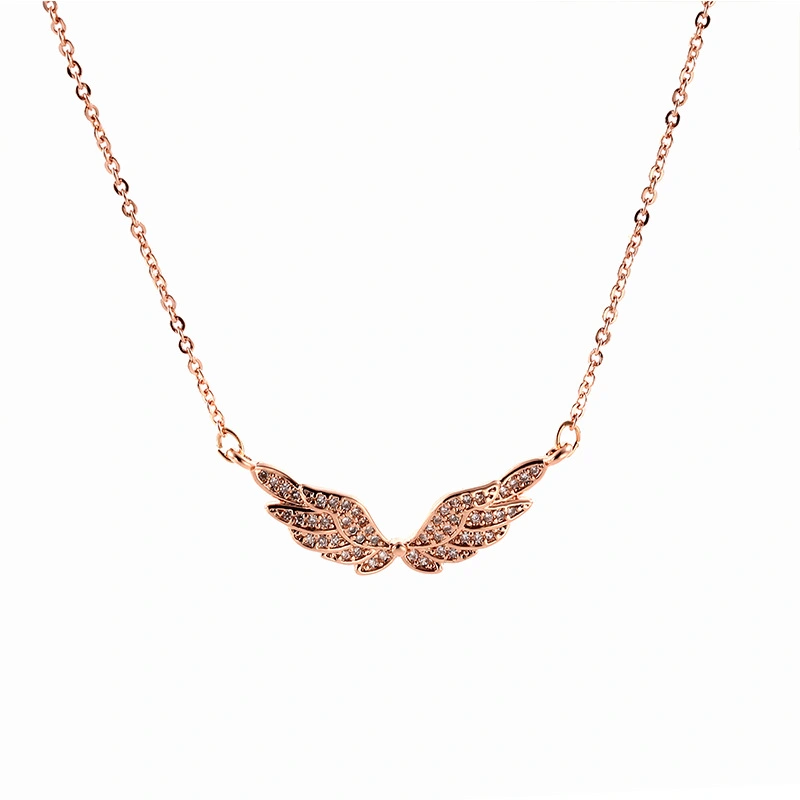 Fashion Angel Wings Zircon Diamond-encrusted Collarbone Chain