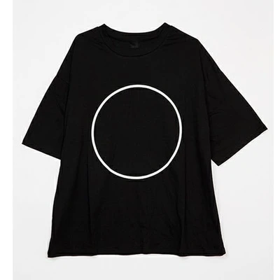 Qing Lan 2021 new Japanese dark system style pure cotton circular pattern printing, short sleeved t-shirt t-shirt wholesale