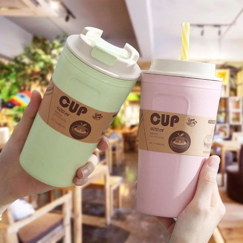 420ml Portable Practical Reusable Bamboo Fiber Coffee Cups