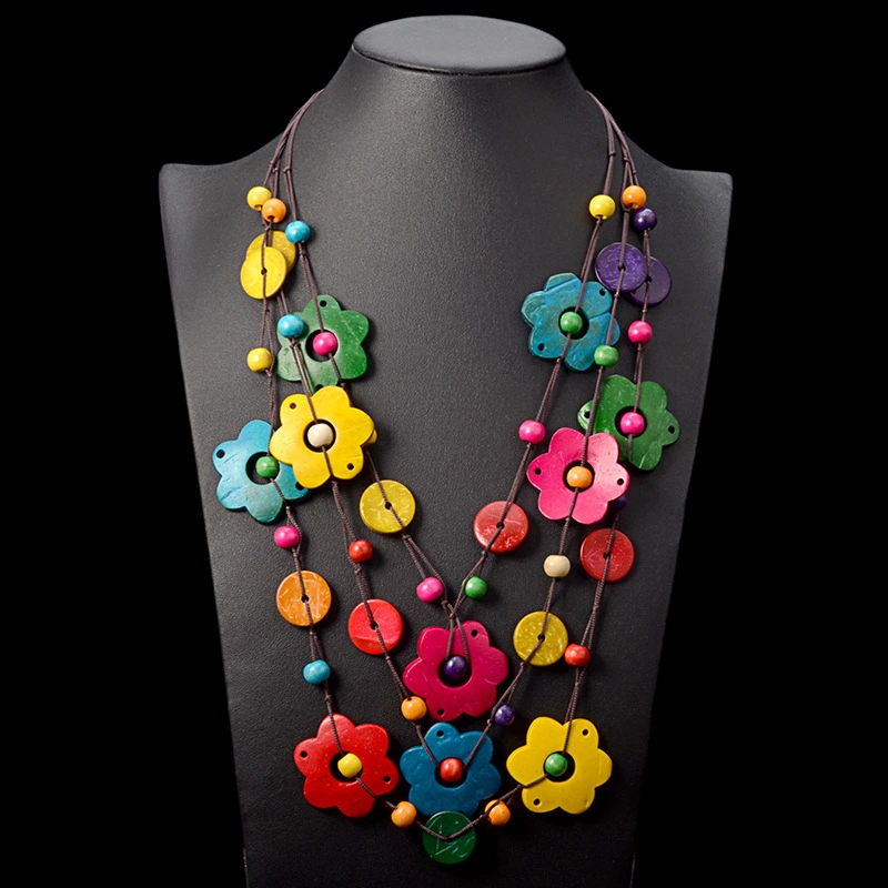 Multi-layered Flower Pendant Women's Necklace