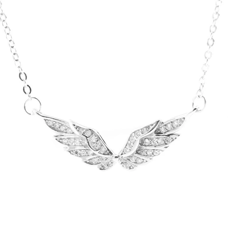 Angel wings show clavicle necklace