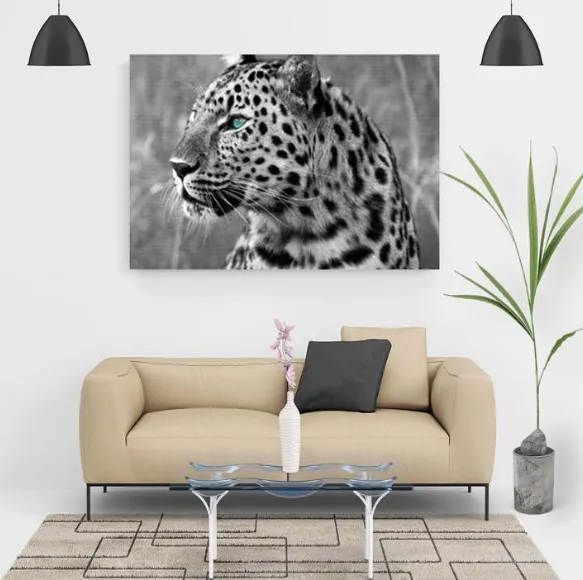 Diamond Painting - Black White Leopard