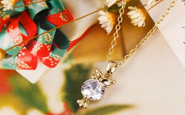 Zircon Owl Pendant Female