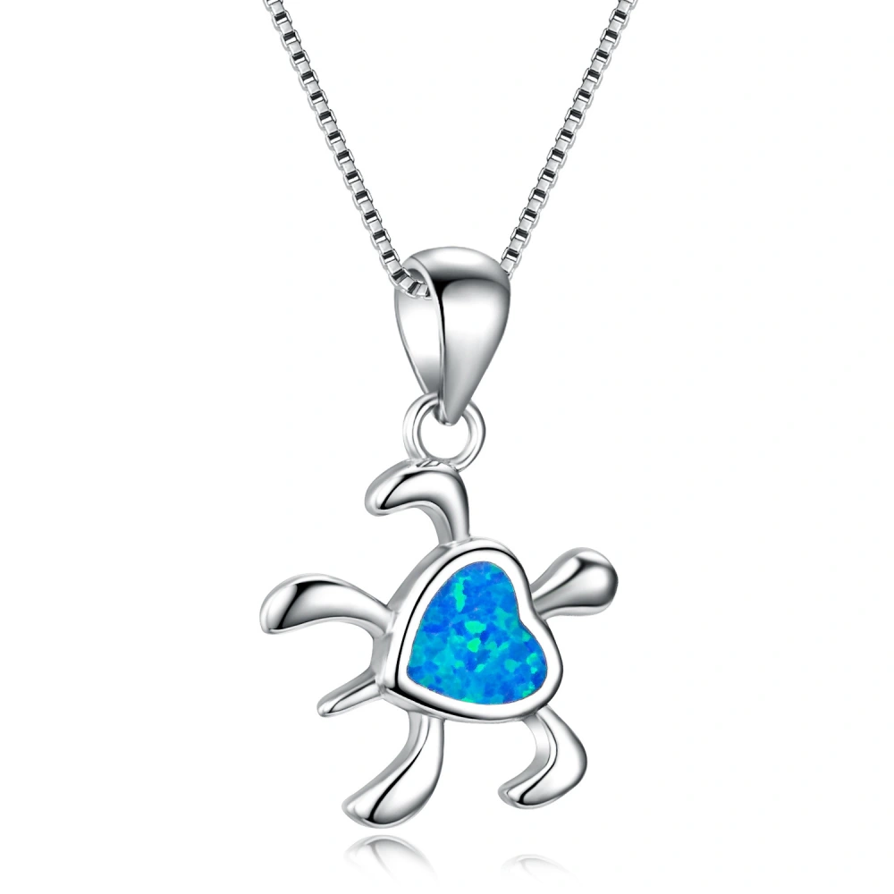 Opal Little Turtle Pendant Necklace