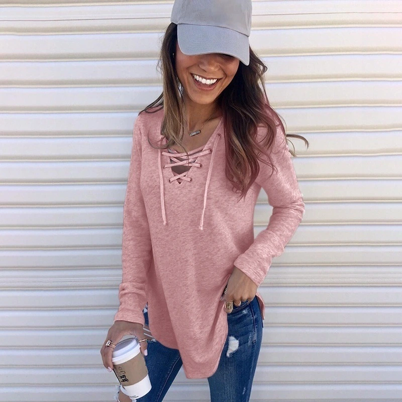 V-neck strapped loose top