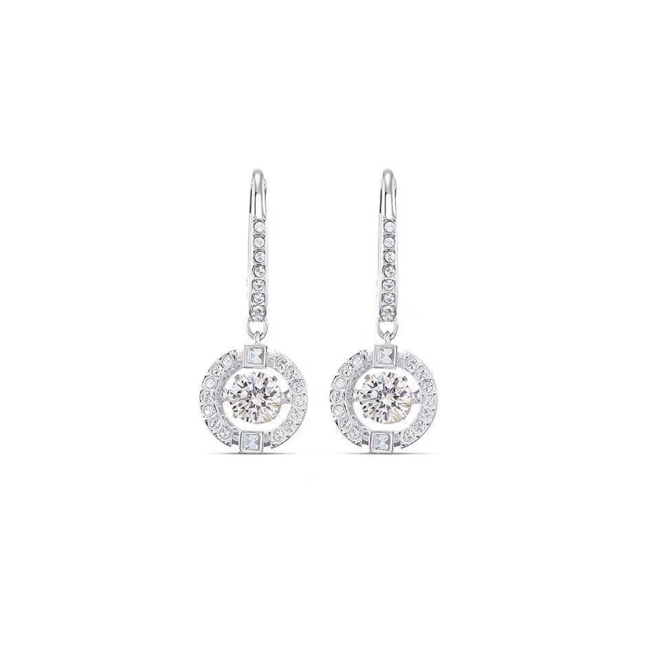 Shining Heart Charm Female Earrings Beating Heart Earrings
