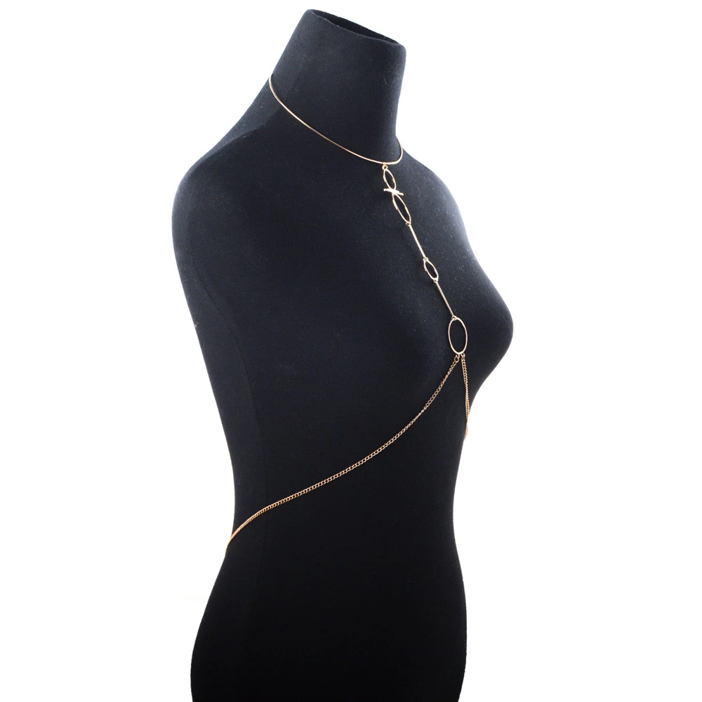 Exaggerated nightclub circle trendy female necklace