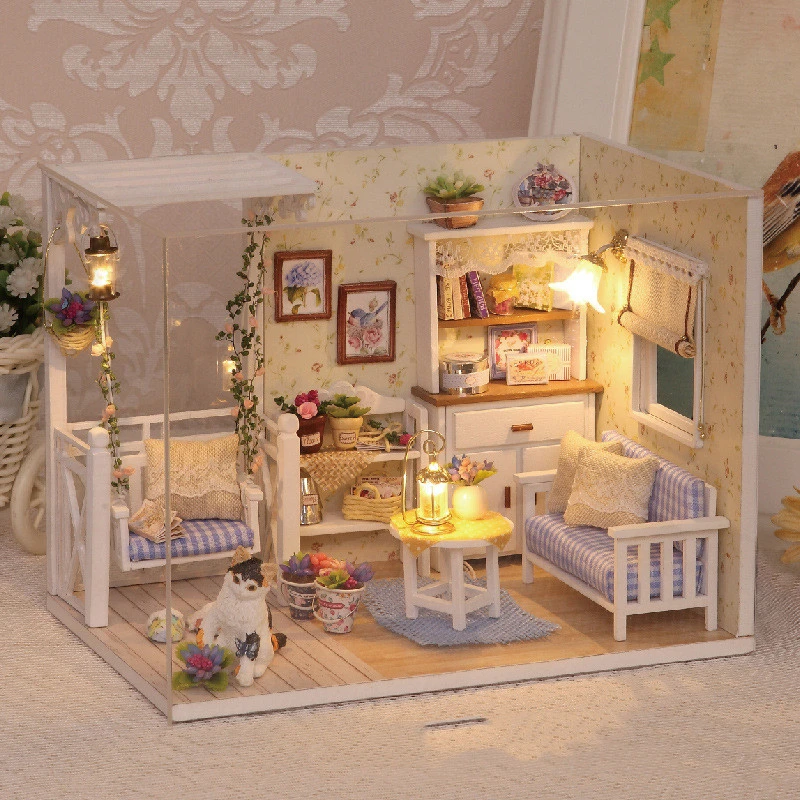 Wisdom House Kitten Diary Handmade DIY House Model Little Girl Toys Send Girlfriend Birthday Gift