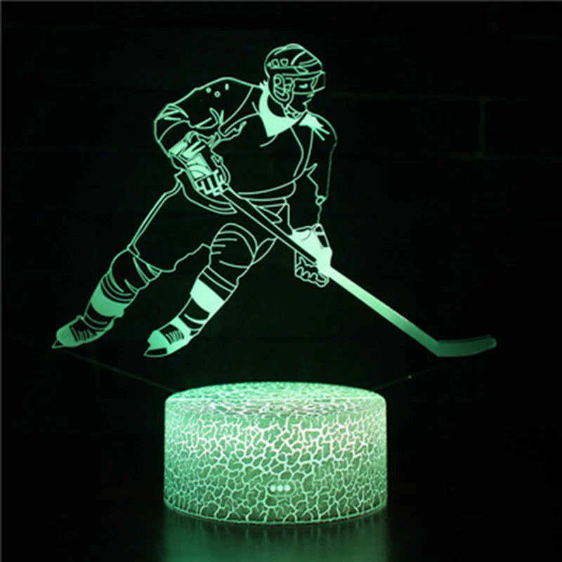 Hockey player series creative 3DLED night light