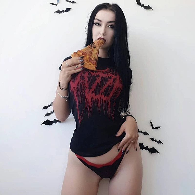 Red Moon Print T-Shirt