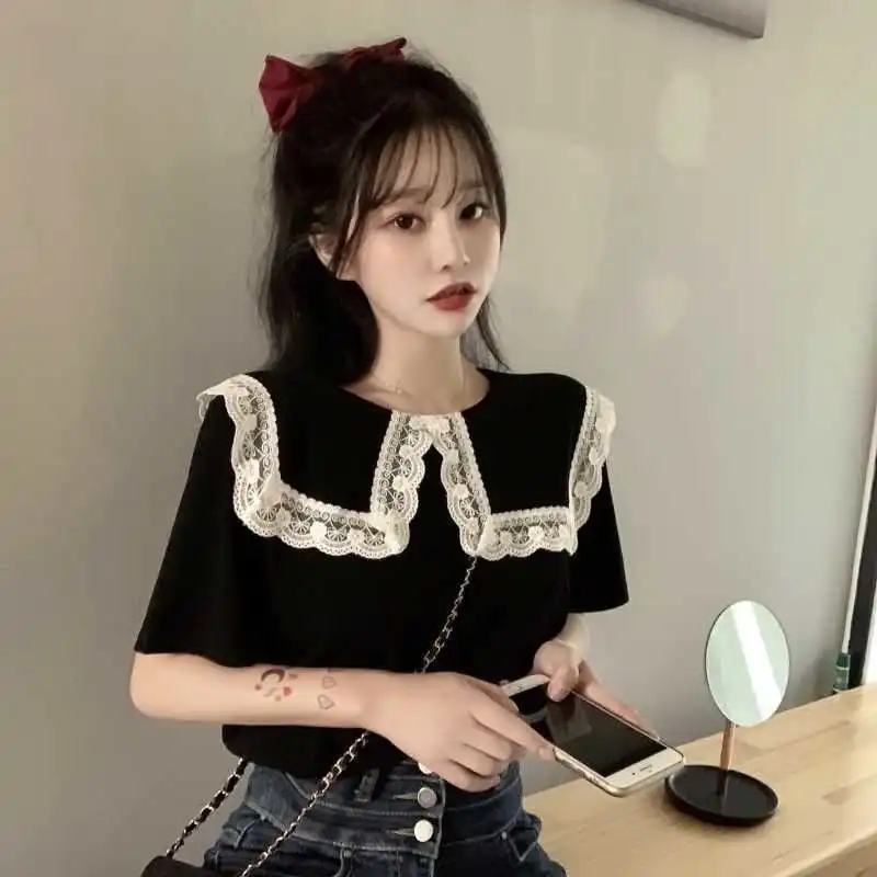 Doll collar short sleeve
