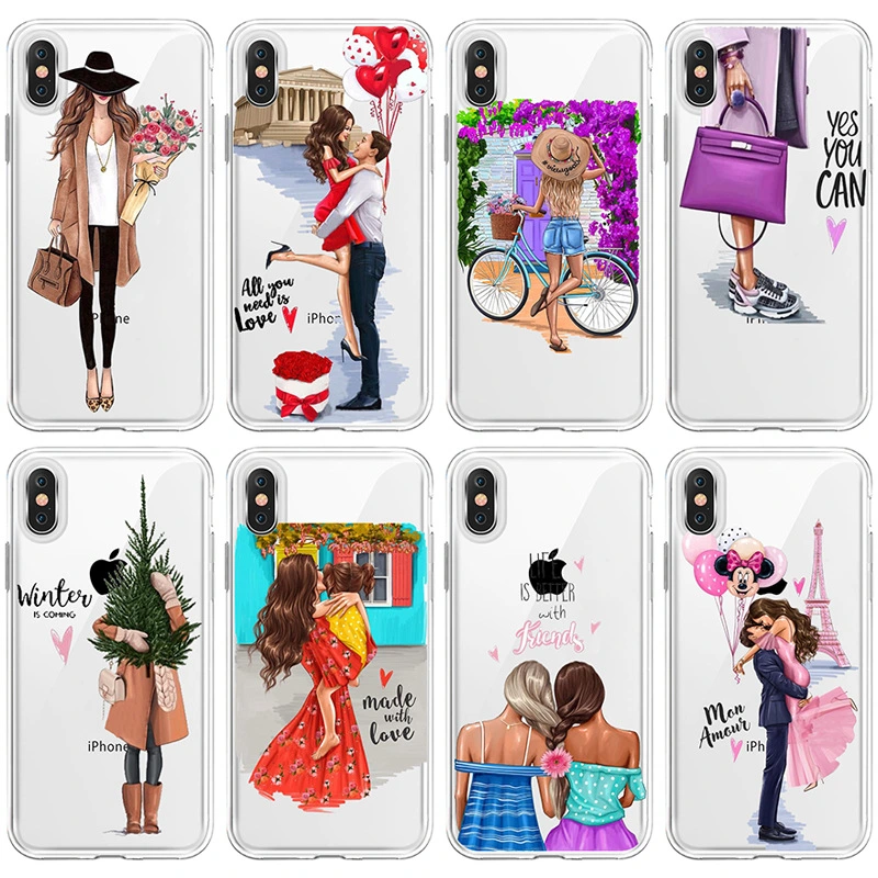 Compatible with Apple , Fashion girl phone case