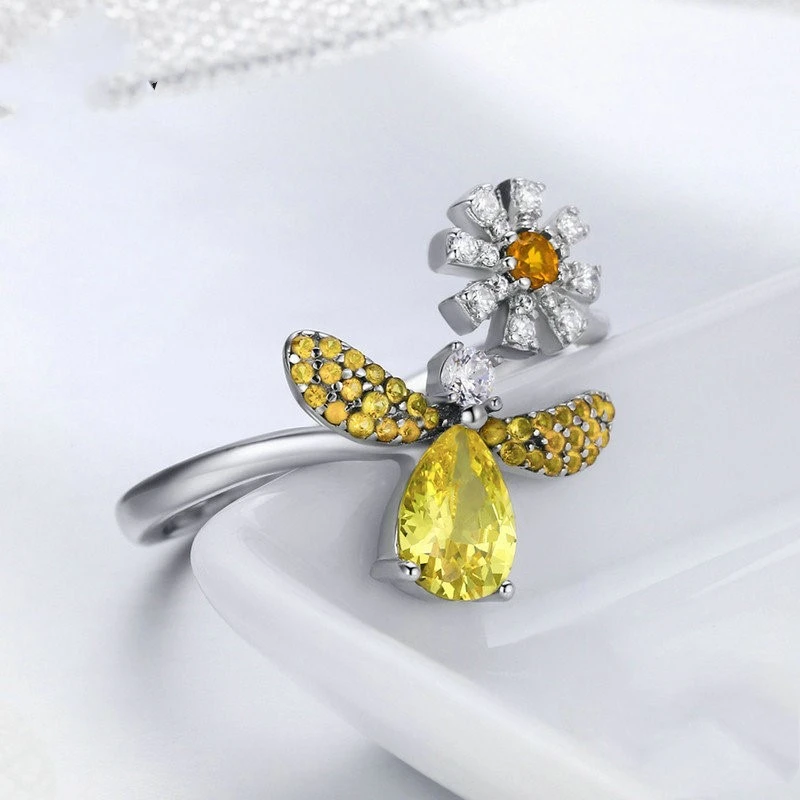 Bee's Blessing 925 Sterling Silver Ring Ring