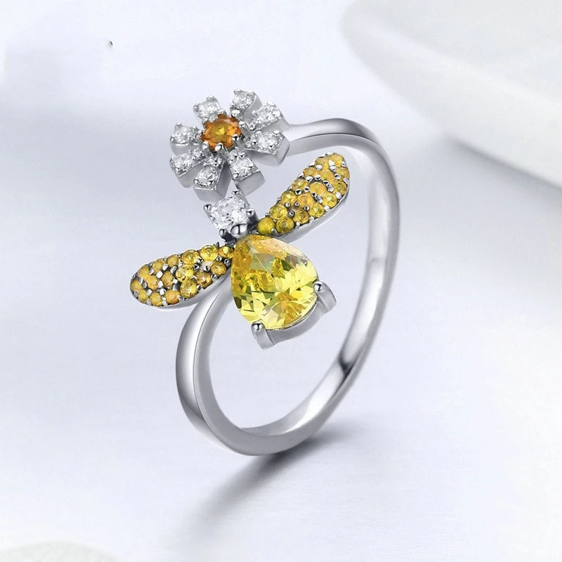 Bee's Blessing 925 Sterling Silver Ring Ring