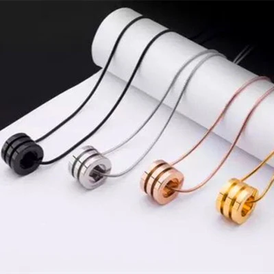 Simple clavicle titanium steel necklace