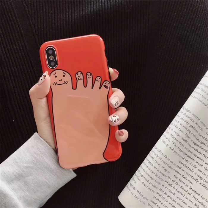 Cute Cartoon Phone Case For  Fashion Funny Finger Expression