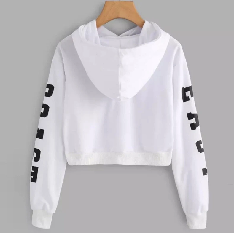 Letter printed hooded sweater