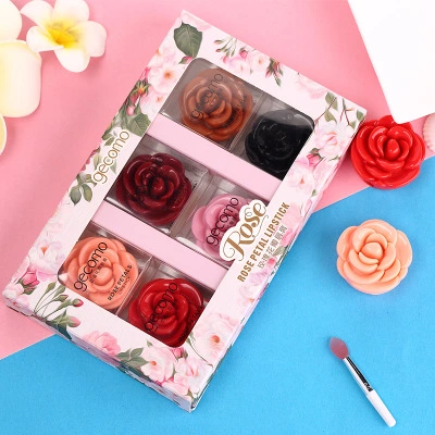 Rose petal lipstick set