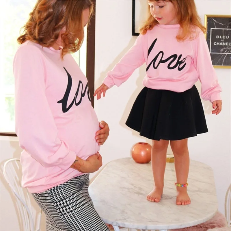 Pink Love Print Family Wear