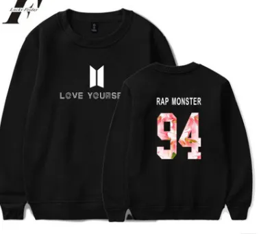 LUCKYFRIDAYF  Amour Vous-Même Capless Femmes Hoodies Sweat Bangtan Hip Hop Sweat Femmes Hoodies Femelle Kpop Vêtements