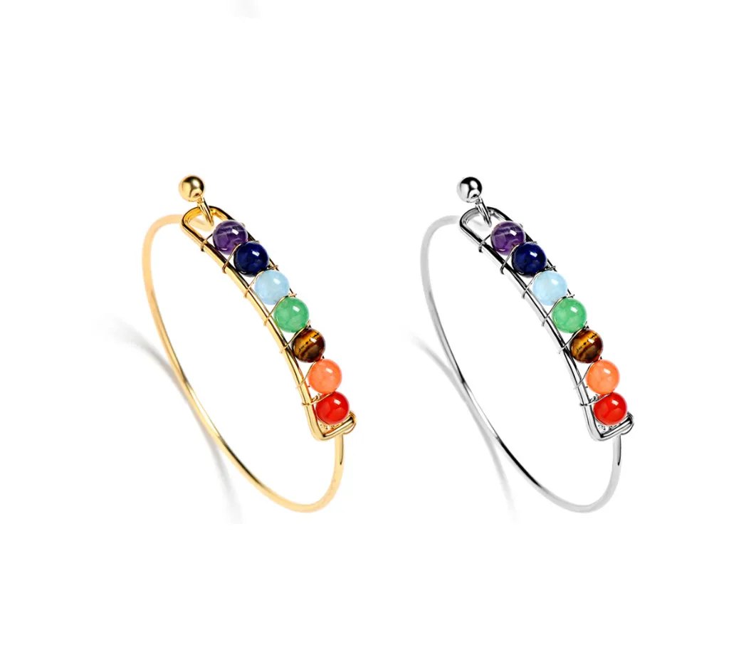 Colorful Chakra Yoga Copper Plated Bracelet