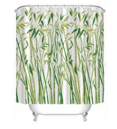 Printed shower curtain