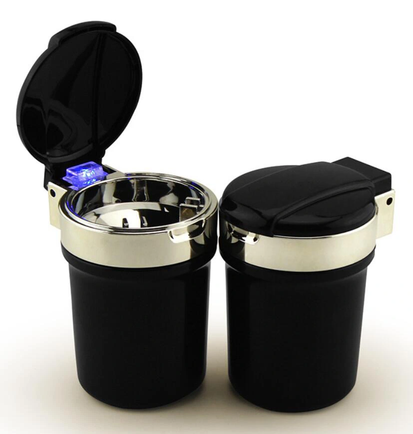 Car LED Ashtray With Lamp Multifunctional High Temperature Resistant Car Ashtray With Lid