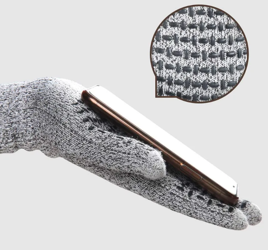 Three-finger touch screen cut-proof gloves
