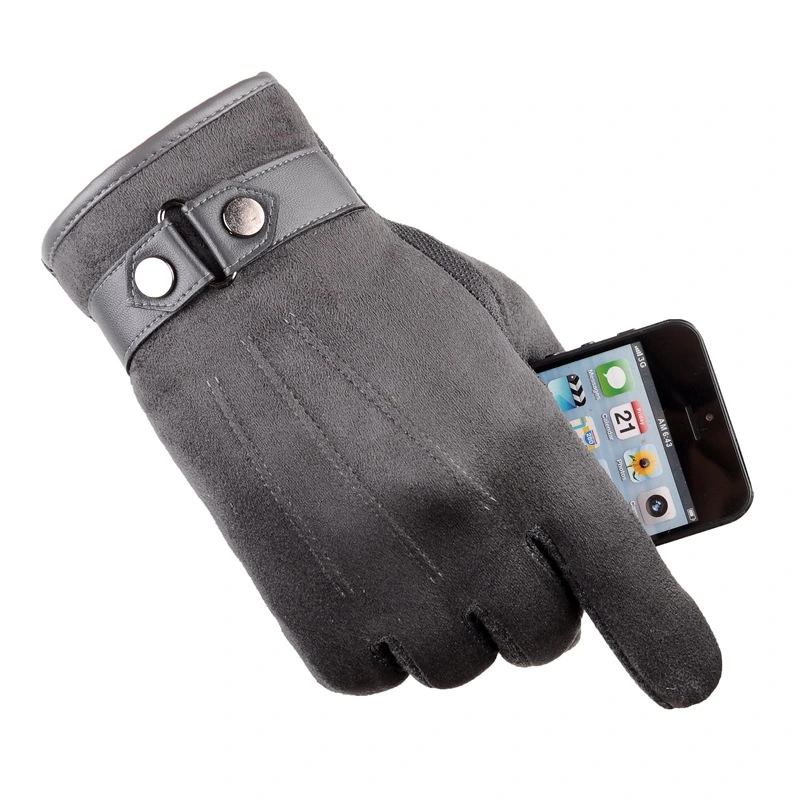 Winter and autumn touch screen gloves men plus velvet warm thick driving cycling cycling casual cotton gloves