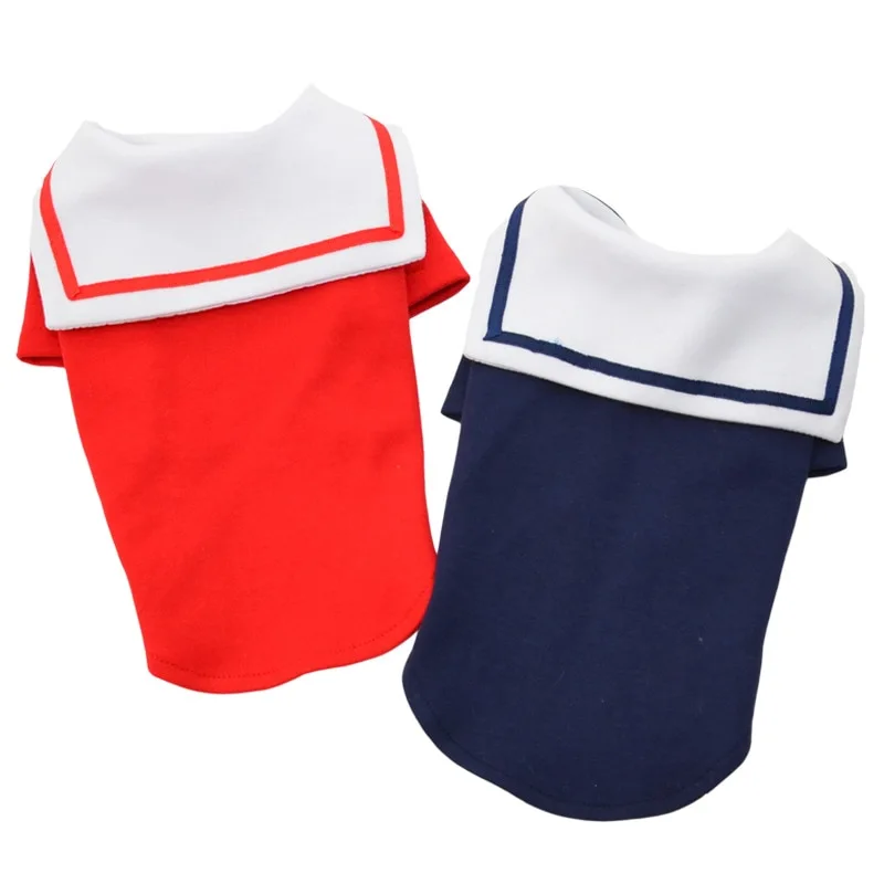 Sailor suit pet clothes