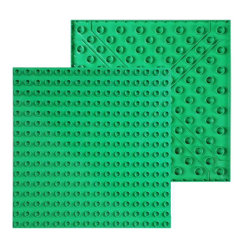 Double-sided floor of large-grain blocks