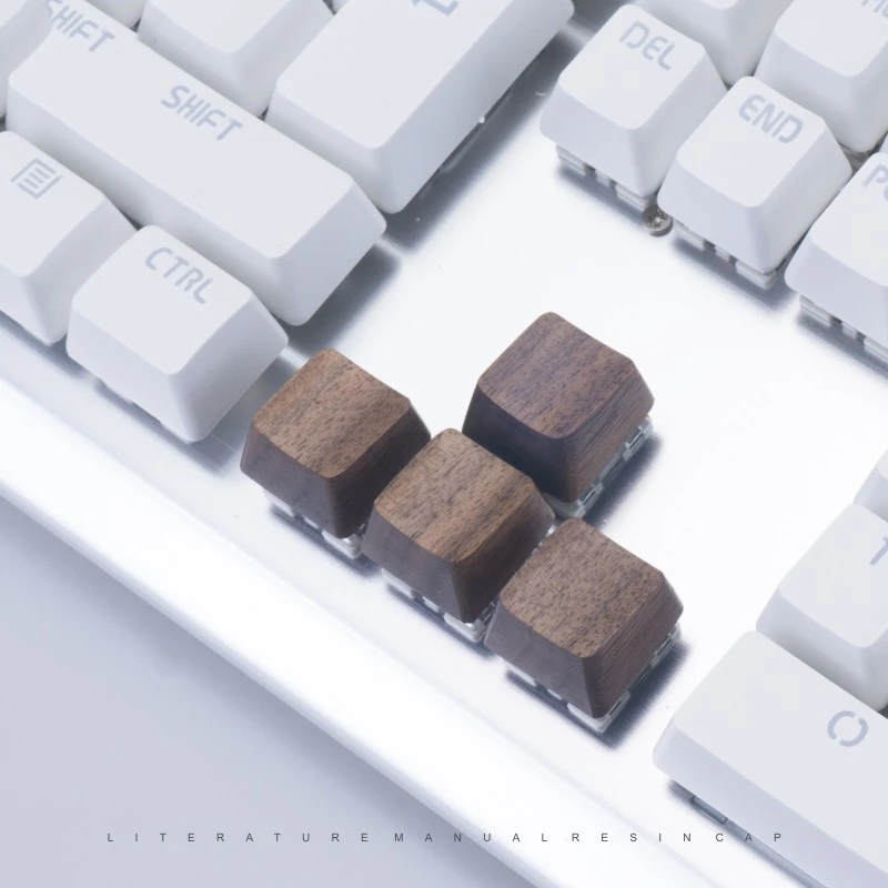 Black Walnut Pure Solid Wood Mechanical Keyboard Wooden Keycaps