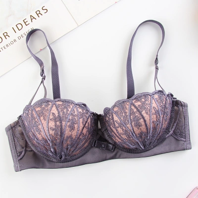 Embroidered shell bra