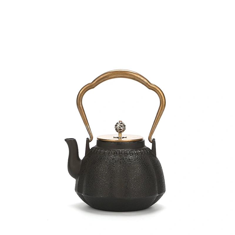 Black cast iron teapot Sadao