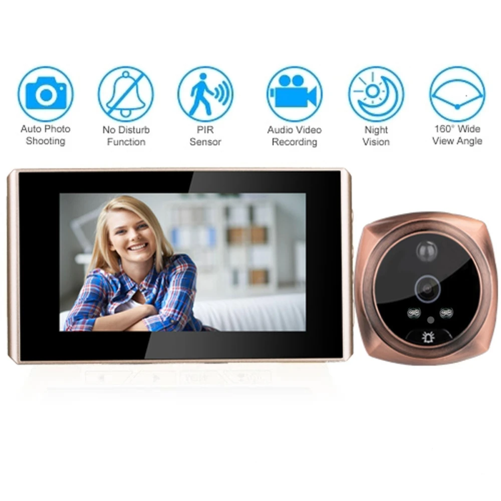 HD Smart Electronic Peephole Video Doorbell