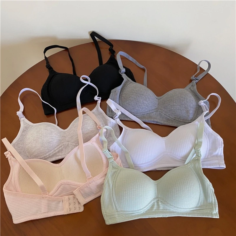 Women's Cotton Underwear Without Steel Ring Bra