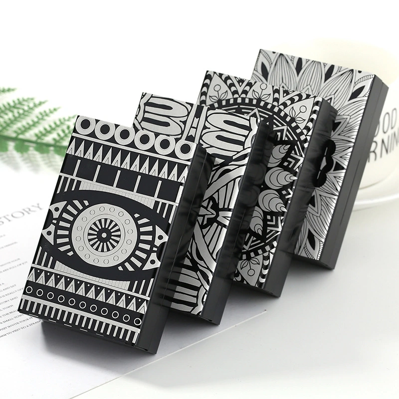 Geometric pattern national style men's cigarette case