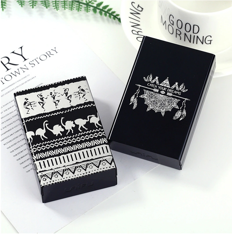 Geometric pattern national style men's cigarette case