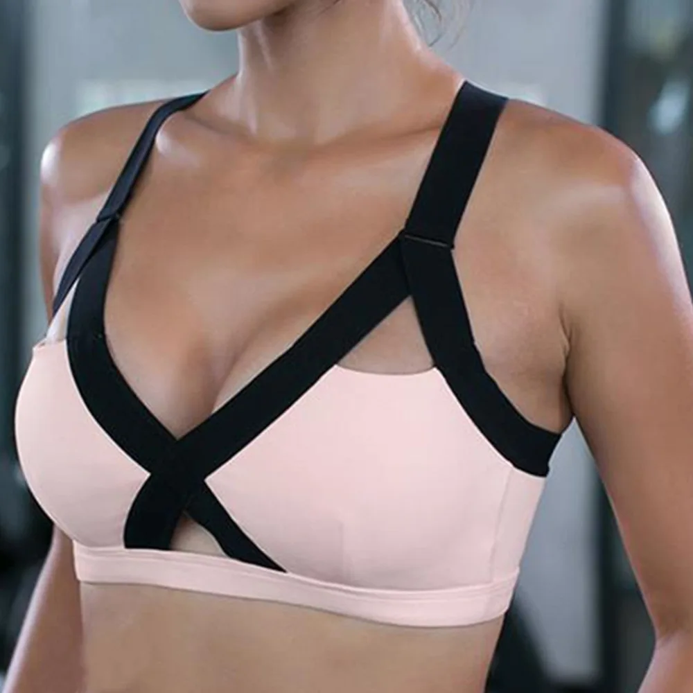 Shockproof sports bra running without rims