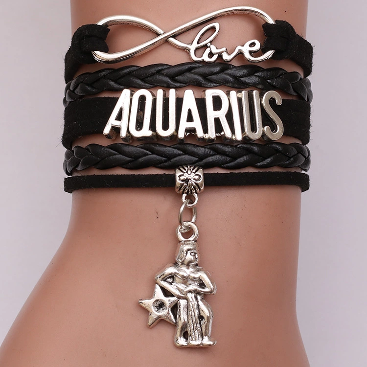 12 constellation weave bracelet