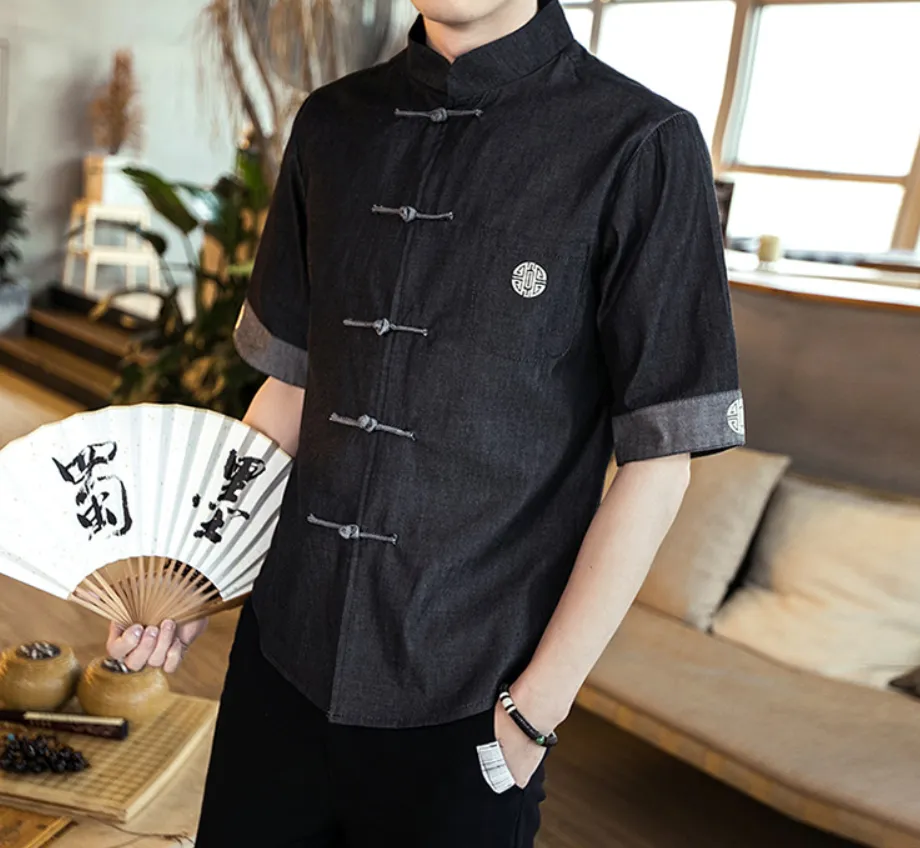 Men's suit short sleeve linen