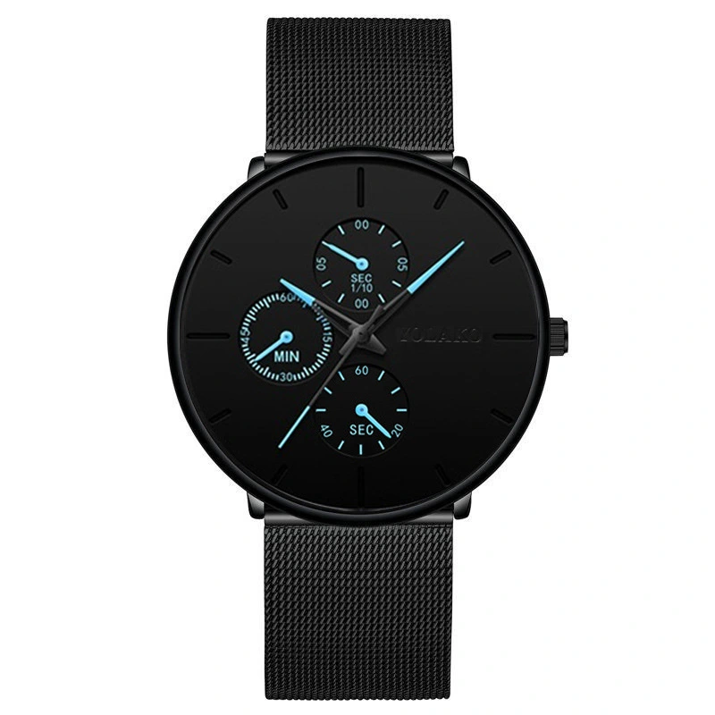 Fashionable ultra-thin mesh belt men's watch