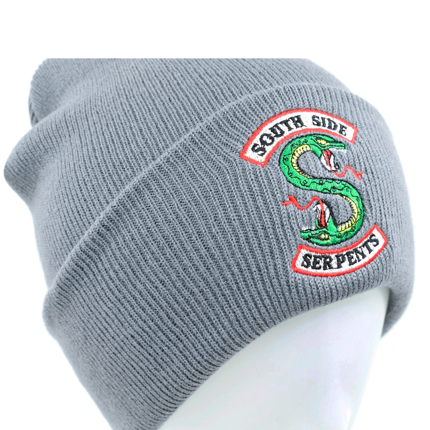 Knitted hat with embroidery