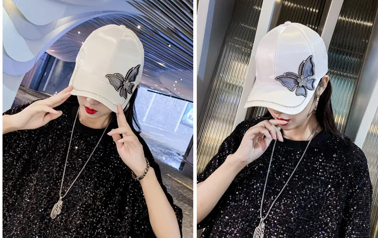 Rhinestone cap with diamonds